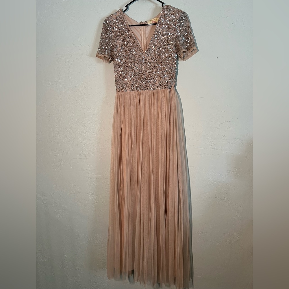 Sequin Tulle Maxi Gown